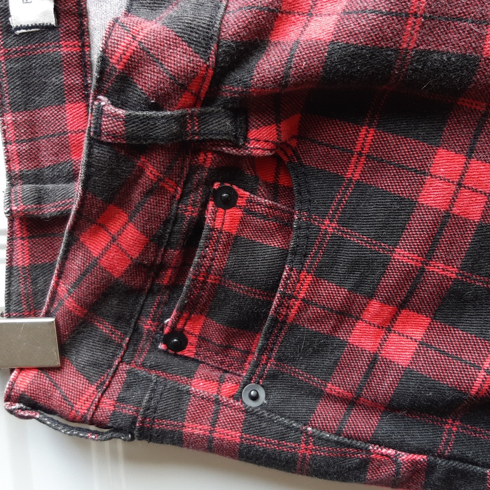 Red Plaid Jeans - Picture 10 of 11